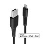 Lindy Câble USB Type A vers Lightning MFi, Noir, 0.5 m, Charge et Synchro pour iPhone, iPad