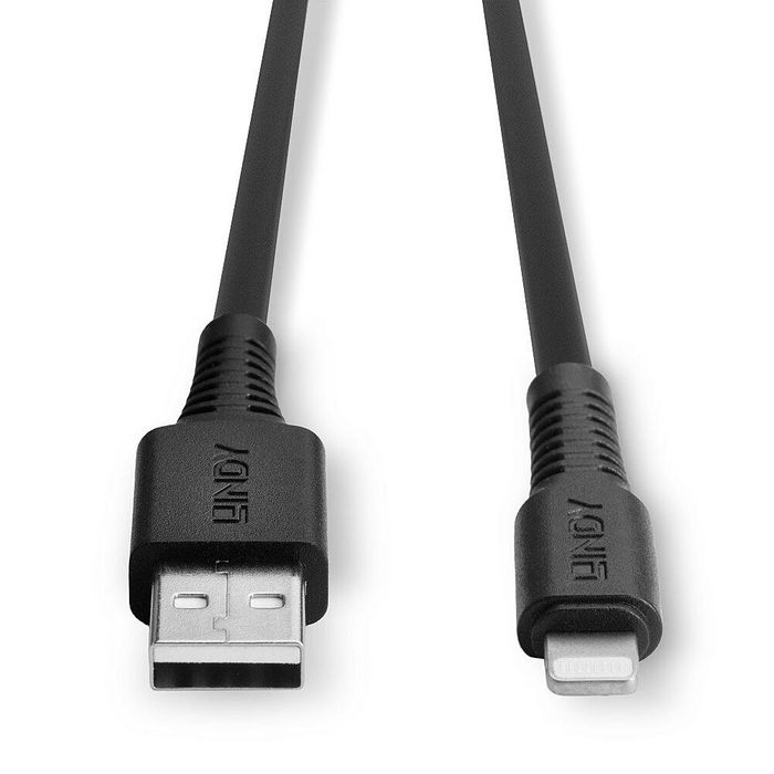 Lindy Câble USB Type A vers Lightning MFi, Noir, 0.5 m, Charge et Synchro pour iPhone, iPad Lindy Câble USB Type A vers Lightning MFi, Noir, 0.5 m, Charge et Synchro pour iPhone, iPad