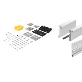 TERNO Kit Cadre Aluminium FINE Noir Brossé et Blanc 2700 x 1400 mm