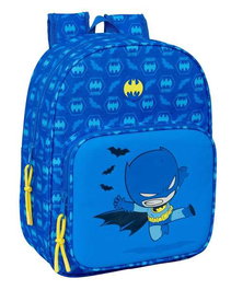 Safta Mochila infantile adaptable en poussette Batman pour préscolaire, sac à dos 26x34x11 cm, âge minimum 3 ans