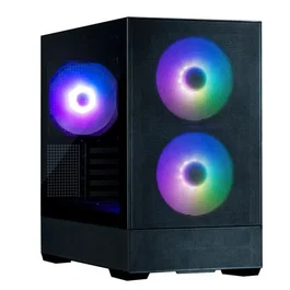 Zalman P30 AIR - Boîtier PC Mini Tour Noir sans Alimentation - Compatible Micro ATX/Mini-ITX - 3 Ventilateurs 140mm A-RGB - Façade Mesh - Ports USB-C, USB 3.0, HD Audio