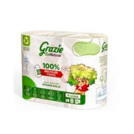 Grazie Natural Papier Essuie-tout Bio Double Couche, 2 Rouleaux