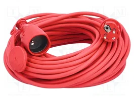 AS SCHWABE Rallonge réseau H05VV-F 3G1,5mm² 25m rouge