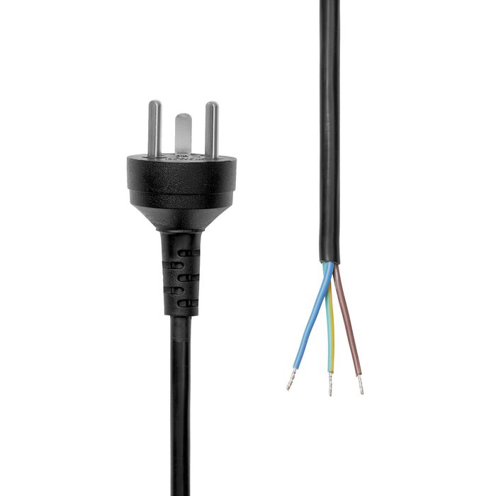 MicroConnect Câble d'alimentation Type K EDB extrémité ouverte 3m Noir