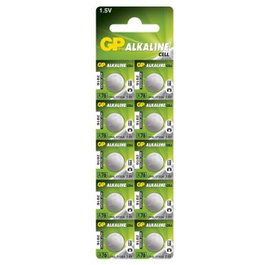 GP Lot de 10 piles boutons alcalines LR44 1,5V 76A-C10