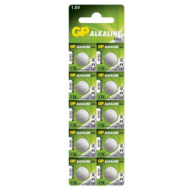GP Pile Bouton Alcaline LR44 1.5V, Pack de 10, Référence 76A-C10 GP Pile Bouton Alcaline LR44 1.5V, Pack de 10, Référence 76A-C10