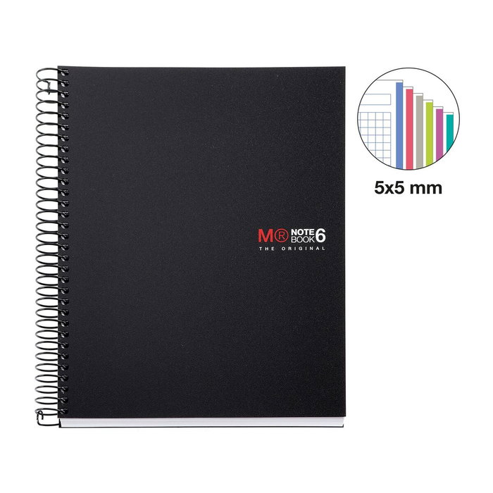 Miquelrius Cahier Microperforé Noir A5 (5 Unités) Miquelrius Cahier Microperforé Noir A5 (5 Unités)