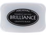 Tsukineko Almohadilla BRILLIANCE Noir graphite effet nacré 95x65mm