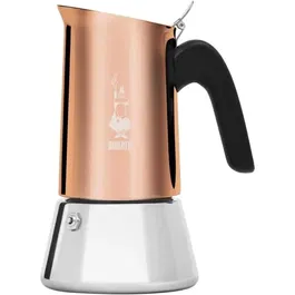 Bialetti Cafetière italienne New Venus, 6 tasses 0.24L, en cuivre, compatible induction, conception élégante pour café aromatique