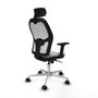 Piqueras y Crespo Chaise de Bureau avec Appui-tête Jorquera 2D086N2 Gris clair