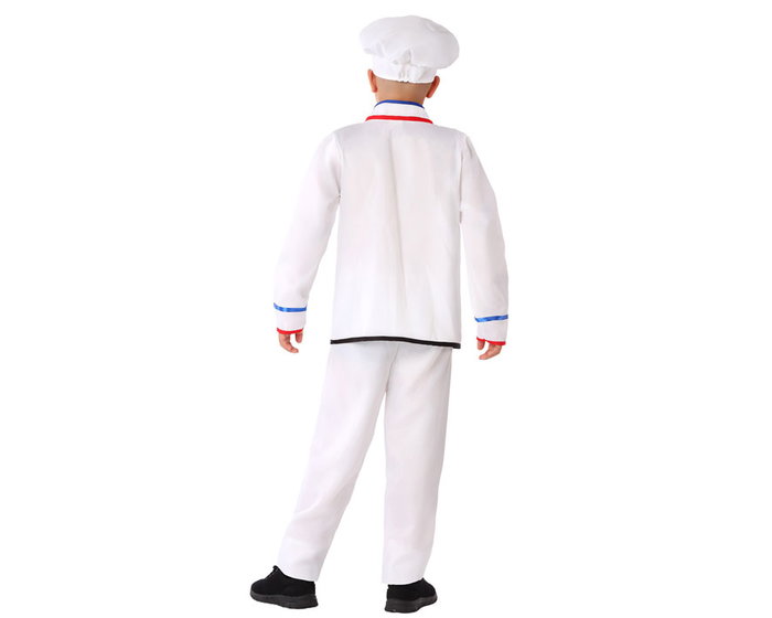 Disfraz de Chef pour Enfant Garçon - Costume Cocinero 3-4 Ans Blanc avec Chapeau - Thème Métiers - Composition Polyester