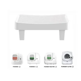 Petkit - Marche pour litière automatique - Compatible PURAMAX et PuroBOT - Confort pour chats âgés - Grille anti-dérapante et retient la litière - Blanc