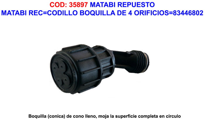 MATABI Buse de rechange à 4 orifices 83446801 MATABI Buse de rechange à 4 orifices 83446801