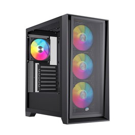 Einarex P600 Boîtier Gaming RGB ATX Verre Trempé Noir