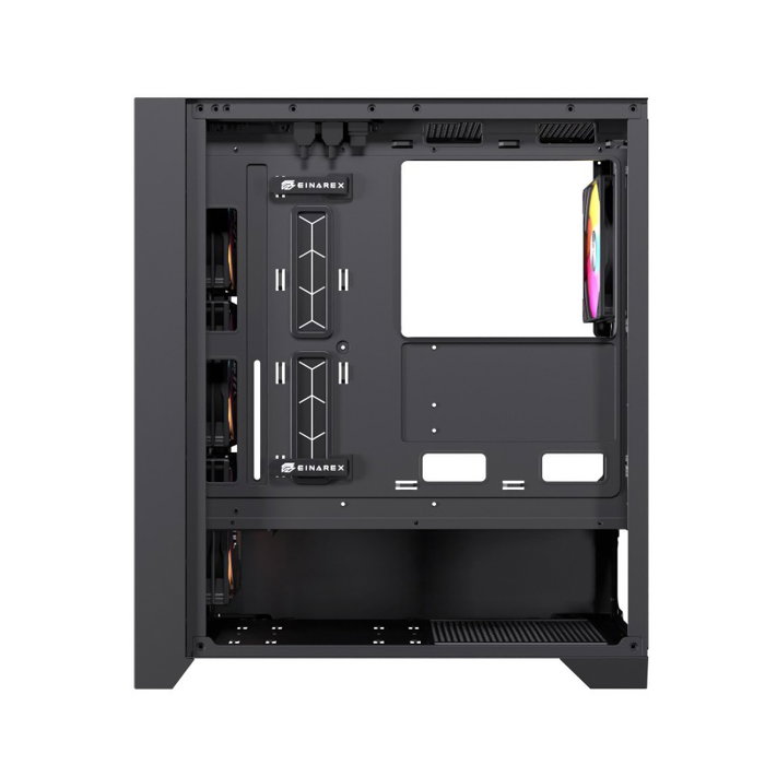 Einarex P600 Boîtier Gaming RGB ATX Verre Trempé Noir