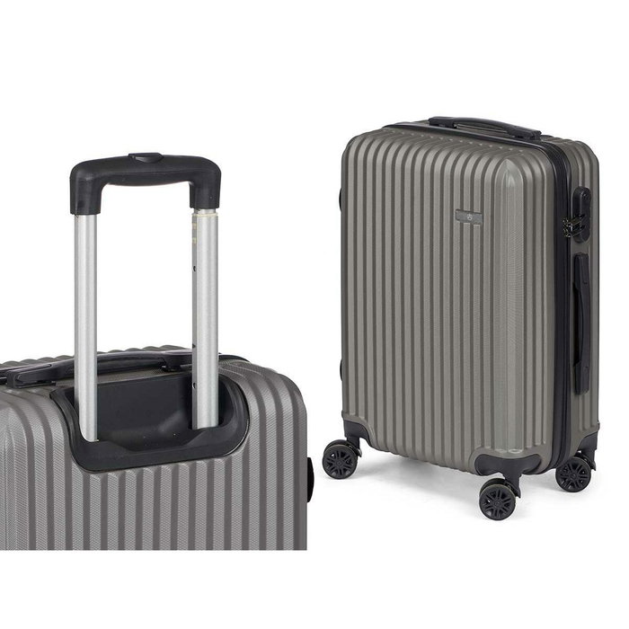 ARTE REGAL Set de 3 valises Liston ABS Gris foncé