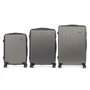 ARTE REGAL Set de 3 valises Liston ABS Gris foncé
