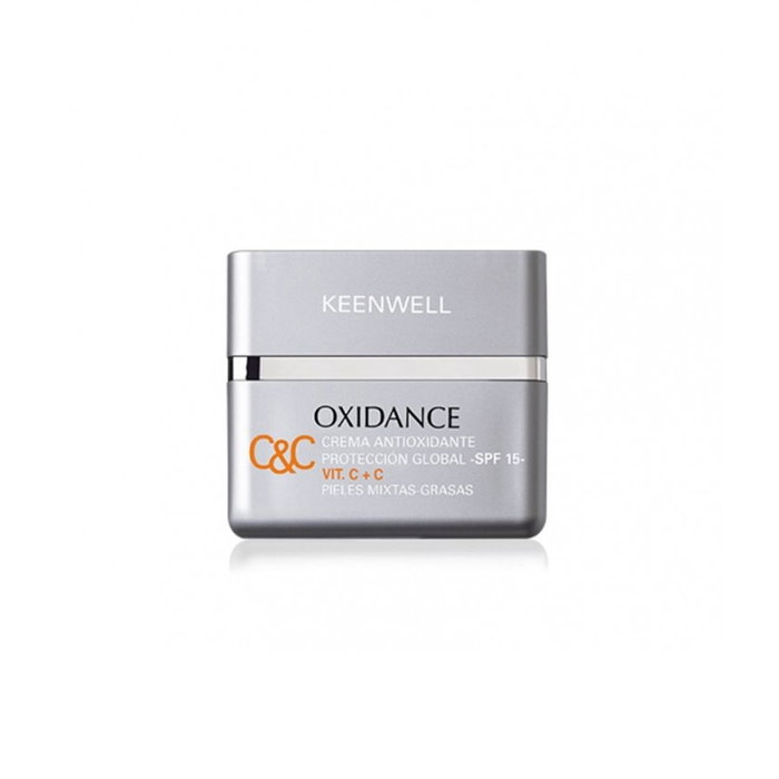 Keenwell Oxidance Crème Antioxydante Protection Globale SPF15 à la Vitamine C - pour Peaux Mixtes à Grasse 50 ml Keenwell Oxidance Crème Antioxydante Protection Globale SPF15 à la Vitamine C - pour Peaux Mixtes à Grasse 50 ml
