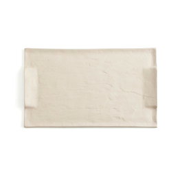 Quid Plateau Rectangulaire Céramique Mineral Gres Texturisé Beige 30x18 cm