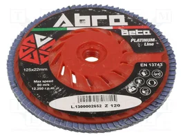 ABRA BETA Disque à polir à lambeau ventilé 125mm Granulation 120