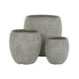Set de pots de fleurs Home ESPRIT Gris Fibre de Verre Magnésium 55 x 55 x 55,5 cm (3 Unités)