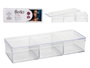 BERILO Boîte organisatrice 3 compartiments avec couvercle transparent