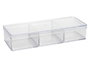 BERILO Boîte organisatrice 3 compartiments avec couvercle transparent