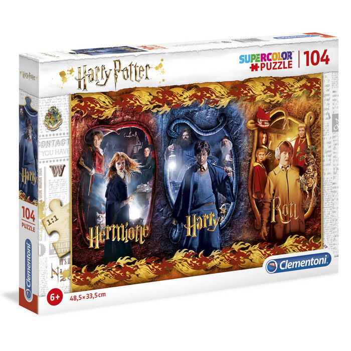 Clementoni Puzzle Harry Potter - Harry, Ron et Hermione, 104 pièces, 48.5x33.5 cm