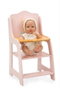 Muñecas Arias Chaise haute Nature en bois pour enfant, dimensions 26x28x49 cm, pour enfant à partir de 3 ans, montage nécessaire