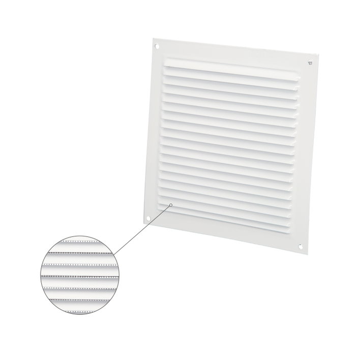 WOLFPACK LINEA PROFESIONAL Rejilla de ventilación en aluminium blanc avec moustiquera 175 x 175 mm.