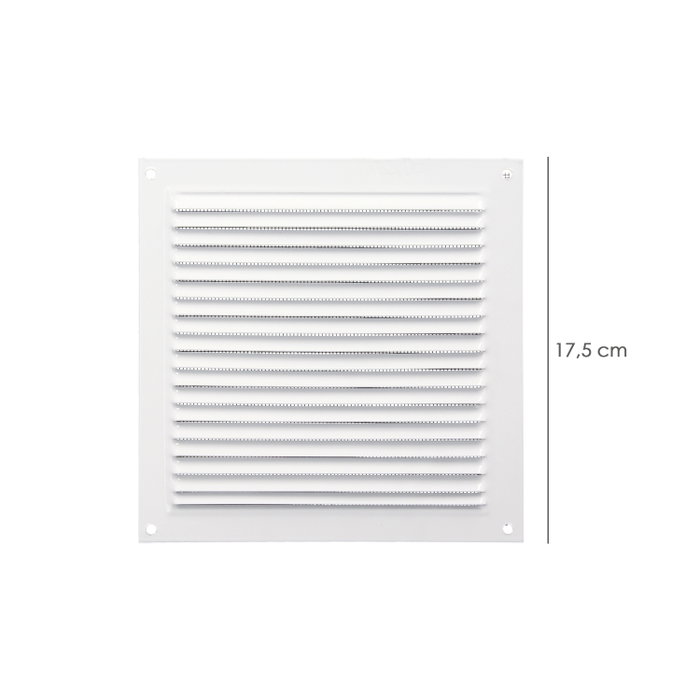 WOLFPACK LINEA PROFESIONAL Rejilla de ventilación en aluminium blanc avec moustiquera 175 x 175 mm.