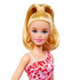 Barbie Muñeca Fashionista Vestido Rosa Flores HJT02 Mattel - Poupée Modifiable, Diversité et Mode (Âge +3 ans)