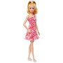 Barbie Muñeca Fashionista Vestido Rosa Flores HJT02 Mattel - Poupée Modifiable, Diversité et Mode (Âge +3 ans)