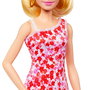 Barbie Muñeca Fashionista Vestido Rosa Flores HJT02 Mattel - Poupée Modifiable, Diversité et Mode (Âge +3 ans)