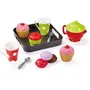 Ecoiffier - Jeu d'imitation Plateau Cupcake et Accessoires, 13 Pièces, Jouet Éducatif pour Enfant dès 18 Mois