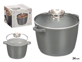 KINVARA Cacerola ronde haute induction forjada gris 24cm