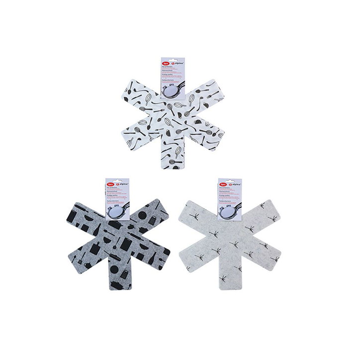 Alpina Lot de 3 protecteurs de poêles assortis, 38 cm Alpina Lot de 3 protecteurs de poêles assortis, 38 cm