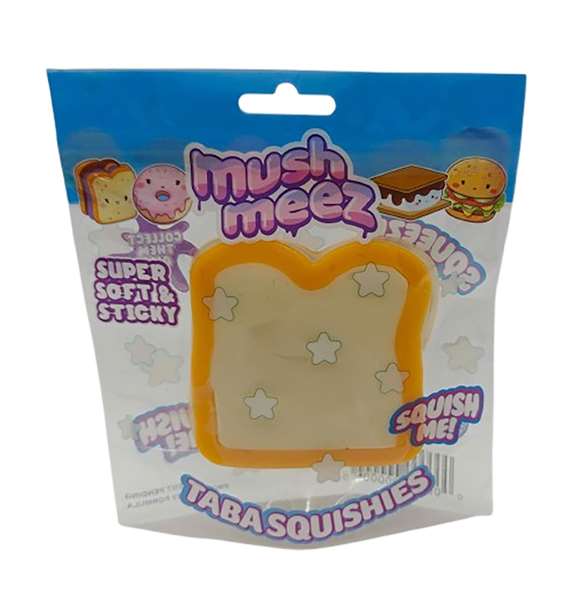 Famosa Mushmeez Squeeze Me! Snacks anti-stress mous et souples, texture collante sans tacher, boîte et instructions en espagnol, à partir de 6 ans