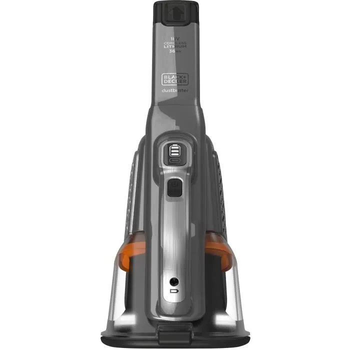 Aspirateur main sans fil BLACK+DECKER BHHV520JF-QW Dustbuster Lithium 18V, 700 ml, prolongateur, indicateur de charge
