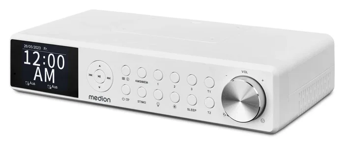 Medion Radio de Cuisine DAB+ Bluetooth 5.0 2x3W RMS Écran TFT 2.4" Blanc