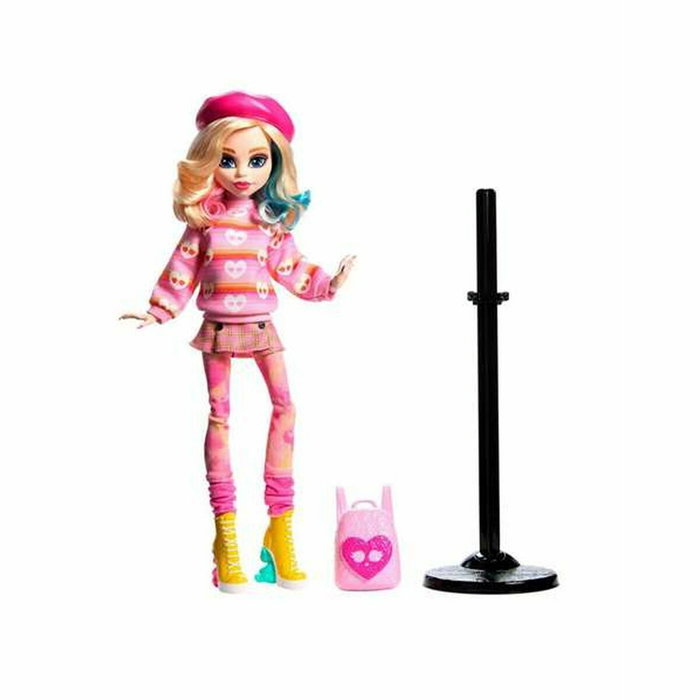 Monster High Enid Sinclair - Poupée en tenue rose avec accessoires