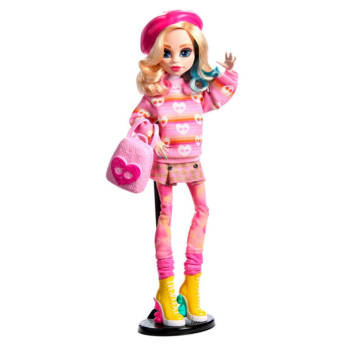 Monster High Enid Sinclair - Poupée en tenue rose avec accessoires