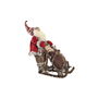 Figurine Décorative DKD Home Decor Rouge Gris Bois Père Noël 42 x 22 x 48 cm