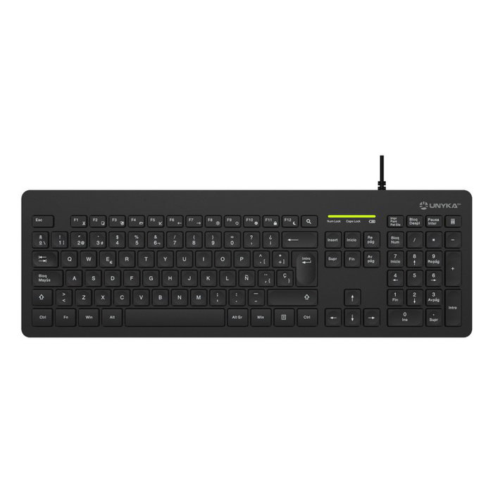 Unykach MK211 Pro Clavier + Souris USB QWERTY Espagnol 108 touches 2400 DPI Bureau