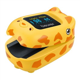 Beurer PO-13 KIDS PULSIOXÍMETRO avec design girafe de saturation en oxygène et pouls pour enfants