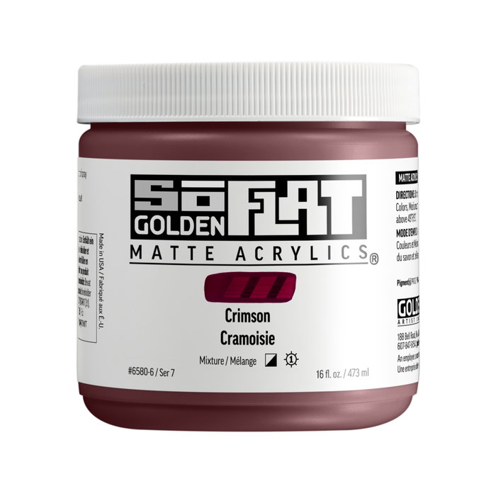 Golden SoFlat Acrylique Carmin 473 ml Golden SoFlat Acrylique Carmin 473 ml