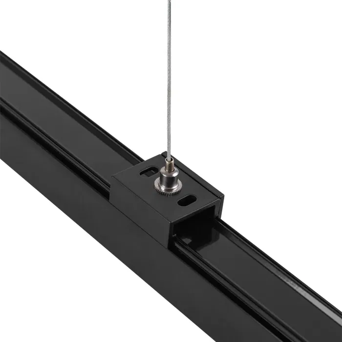 Suspension pour rail triphasé noir 1 mètre [HO-SUS-T-N]