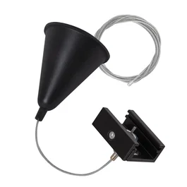 Suspension pour rail triphasé noir 1 mètre [HO-SUS-T-N]