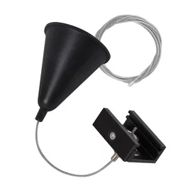 Suspension pour rail triphasé noir 1 mètre [HO-SUS-T-N]