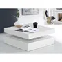 Forte Table basse CFTT4181-Z38 avec plateau rotatif, carrée, blanc brillant, 78 x 78 x 36 cm